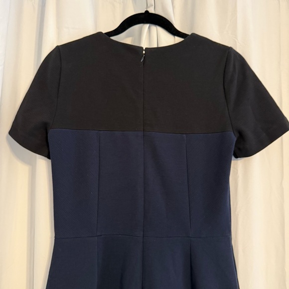 Madewell Navy Black Fit & Flare Dress Pockets Short Sleeve Women’s 4 - Picture 7 of 9